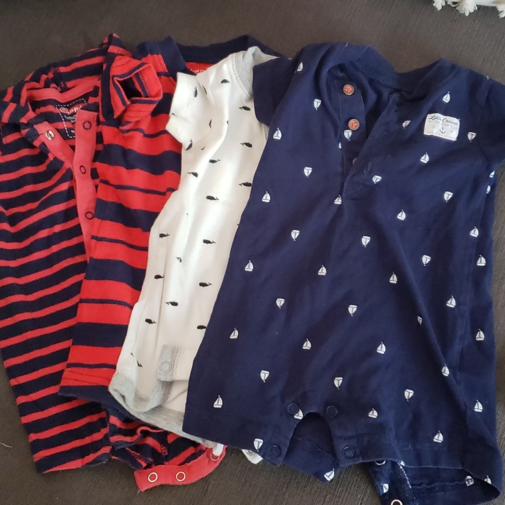 Four boys rompers 3 month